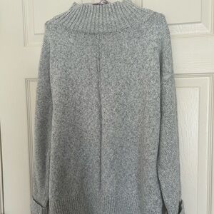 LOFT Gray Cowl Neck Sweater, size L